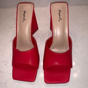 Qupid Red High Heels Size 10